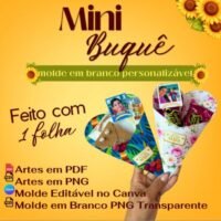 Molde Mini Buquê - Dia Das Mães