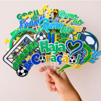 Pack Copa do Mundo - 14 Topos de Bolo