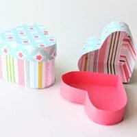 Molde Caixa de presente coração - Dia dos Namorados