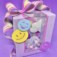 Caixa retangular luxo com visor NM