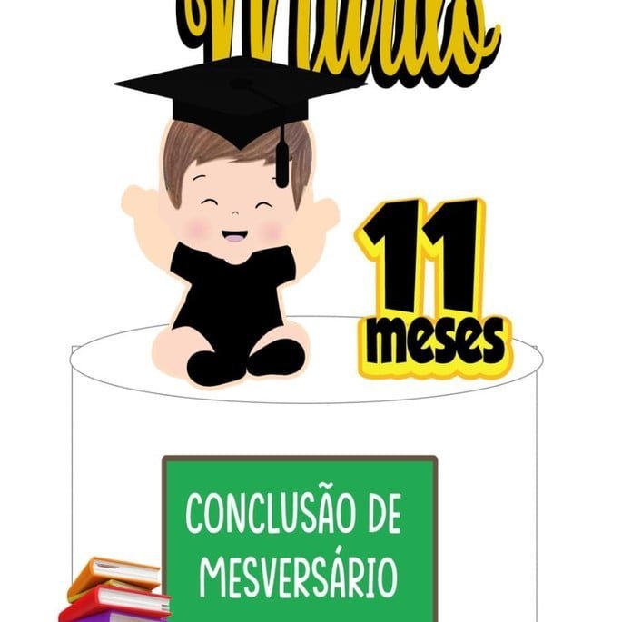 conclusao-de-mesversario-menino-camada.jpg Baby Conclusão - Topo de Bolo - Imagem 1