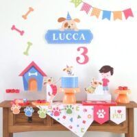 Cesta/Mesa Posta - Festa Cachorrinho Menino