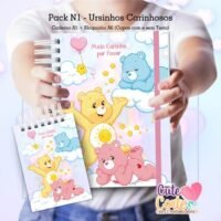 Caderno Pautado A5 + Bloquinho A6 – Ursinhos Carinhosos N1