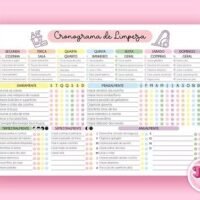 Bloco Cronograma Tarefas Domésticas