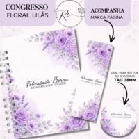 Caderno para o Congresso 2026 - Floral Lilás COM Tema (Re Castori)