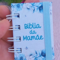 PDF Mini bíblia chaveiro - dia das mães - azul