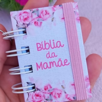 PDF Mini bíblia chaveiro - dia das mães - rosa