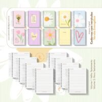 Caderno com versículos – Evangélico – Volume 1 e Volume 2 (Sara Estúdio)