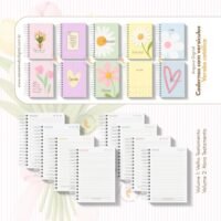 Caderno com versículos – Católico – Volume 1 e Volume 2 (Sara Estúdio)