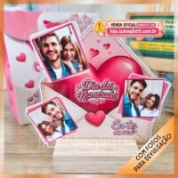 Porta fotos de mesa com sacola – Dia dos namorados (Iza)