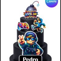 Gamer - Topo de Bolo