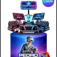 Gamer - Topo de Bolo