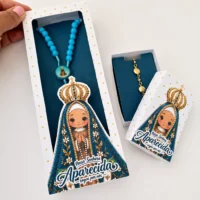 Nossa Senhora Caixa Terço + Brinde Aparecida
