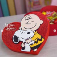 Arquivo de corte Caixa coração snoopy amor