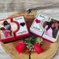 Arquivo de corte Caixa mini quebra cabeça amor