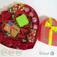 Arquivo de corte Caja Doble corazon