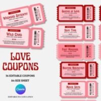 Arquivo de corte Customizable Love Coupon