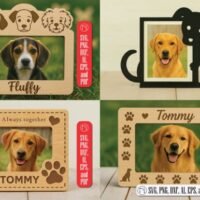 Arquivo de corte Dog Photo Frame Laser Cut 120646017
