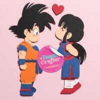 Arquivo de corte Goku e Milk em camadas