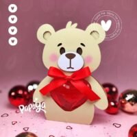 Arquivo de corte Heart Bear Ornament