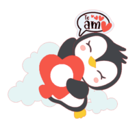 Arquivo de corte pinguino san valentin suscriptores