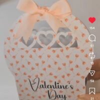 Arquivo de corte scatola con manico san valentino