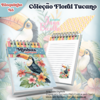 Coleção Floral Tucano Coleção Floral Bloquinho A6 A6colecao