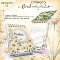 Coleção Floral Bloquinho A6 Coleção Floral Margarida