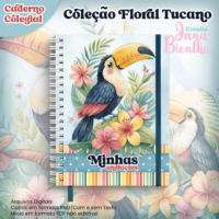 Coleção Floral Tucano Coleção Floral Caderno Colegial A5