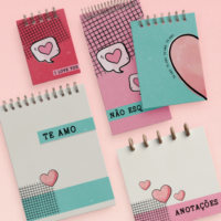 Capas para bloquinhos Coleção Amores