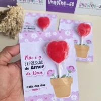 Cartão Pirulito Dia das Mães