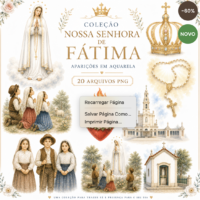 Nossa Senhora Nossa Senhora de Fátima Coleção – Aparições em Aquarela