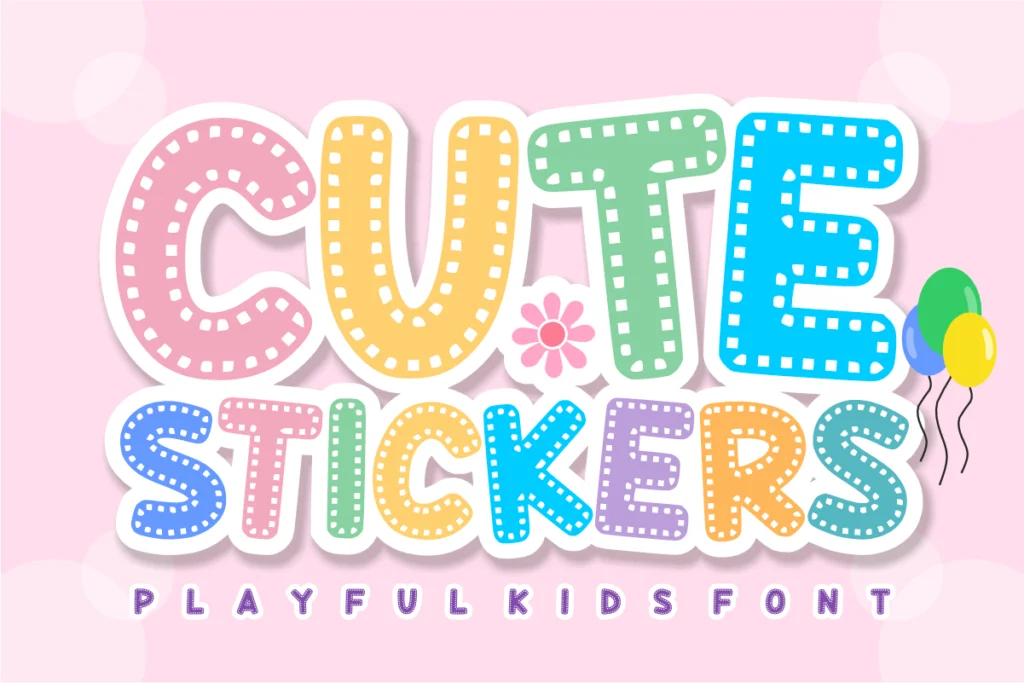 Cute-Stickers-Fonte Cute Stickers Fonte - Imagem 1