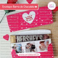 Envelope Barra Chocolate Dia dos Namorados