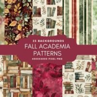Kit Digital Autumn Fall Academia Patterns 100965421