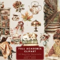 Kit Digital Fall Autumn Academia Clipart 101092796