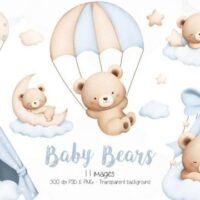 Kit Digital Baby Teddy Bears