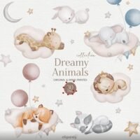 Kit Digital Dreamy Animals