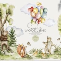 Kit Digital Floresta Baby (2)