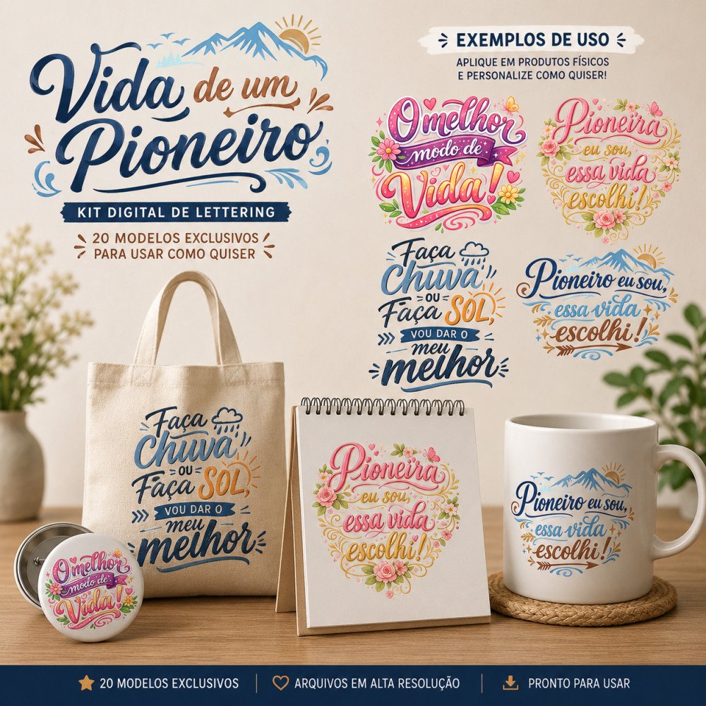 LETTERING-VIDA-DE-UM-PIONEIRO Lettering Vida de Um Pioneiro - Imagem 1