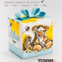 Molde Caixa Cubo - Ursinho Pooh