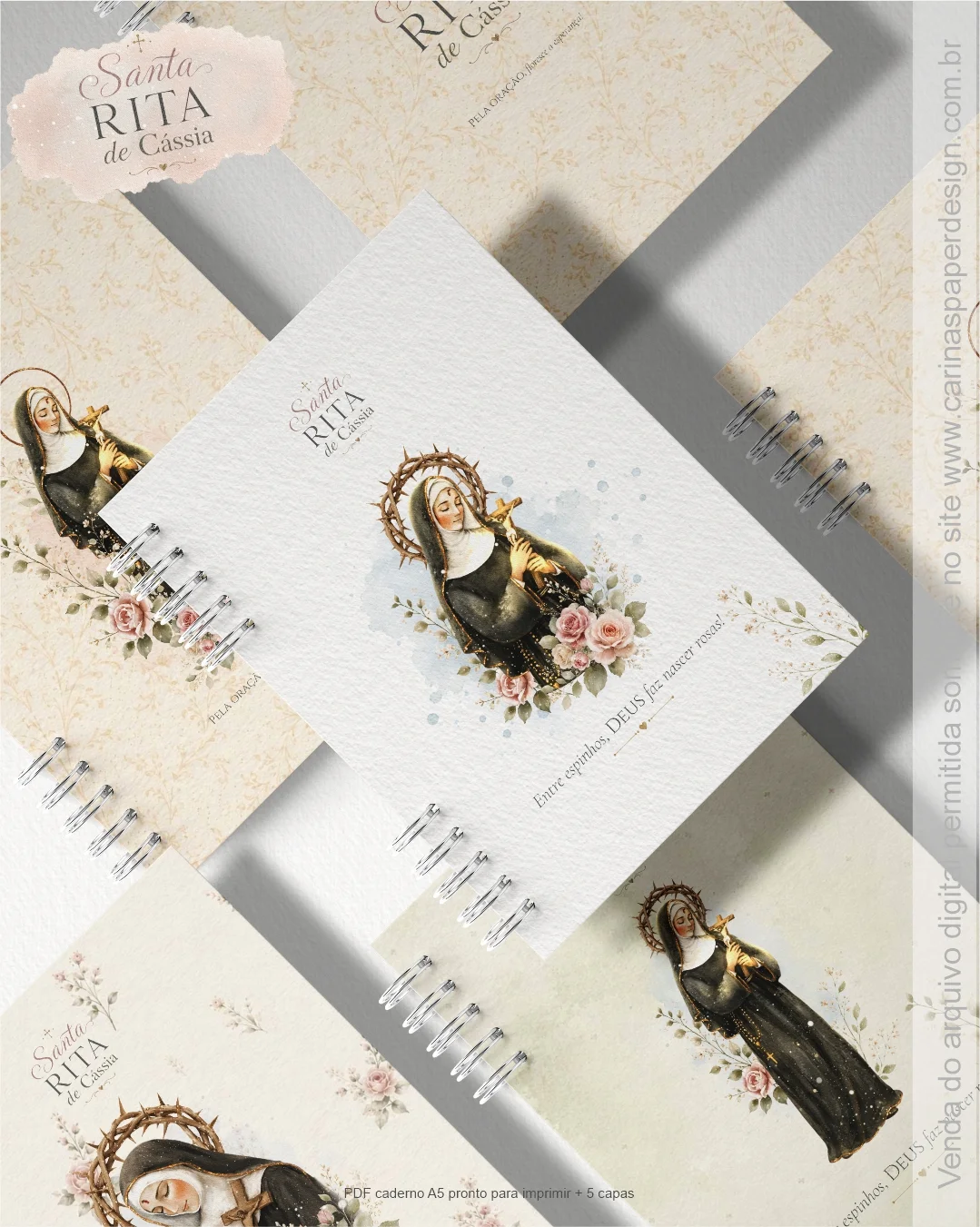 PDF-caderno-Santa-Rita-de-Cassia-5-Capas-1 PDF Caderno Santa Rita de Cássia+ 5 Capas - Imagem 1