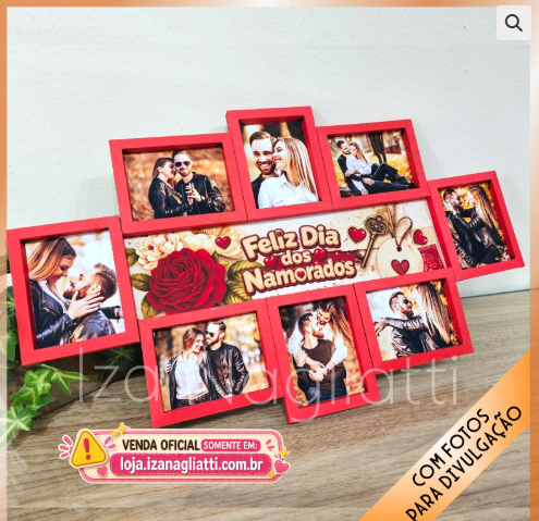 QUADRO-COM-8-FOTOS Kit de Arquivo Digital com foto - Imagem 1