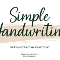 Simple Handwriting Fonte