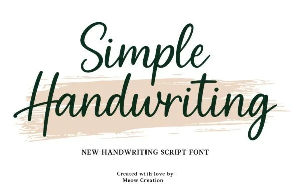 Simple-Handwriting-Fonte Simple Handwriting Fonte - Imagem 1