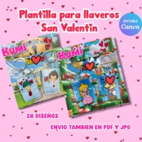 Dia dos Namorados Chaveiro para O com Diversos Personagens