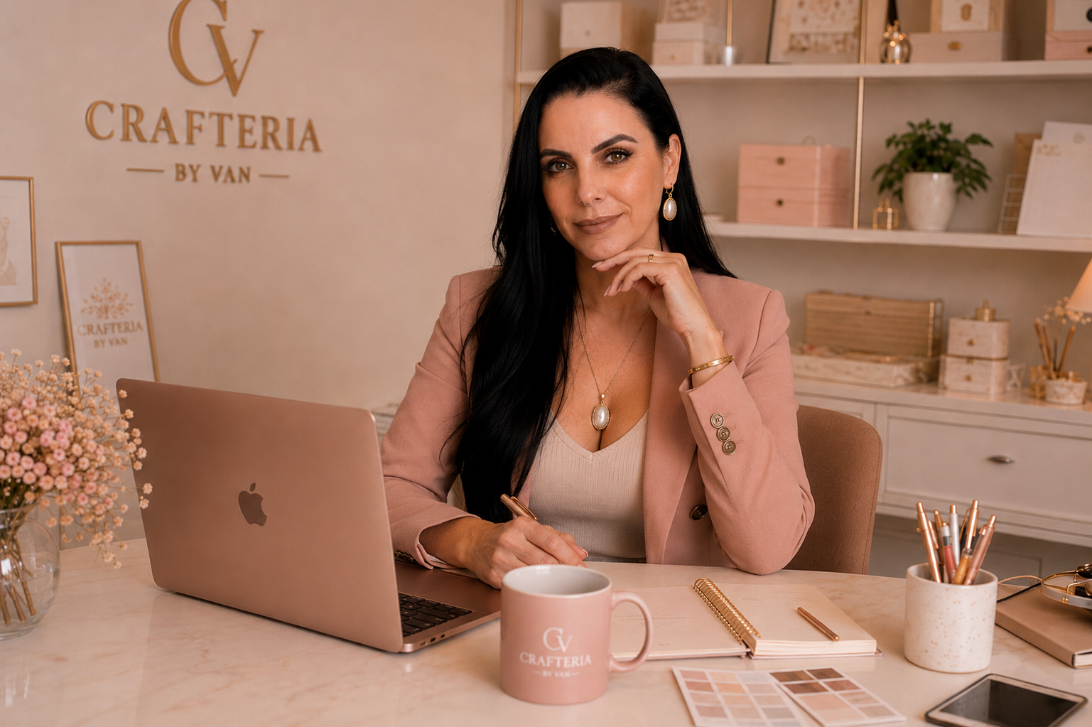 Atualizações diárias de arquivos digitais da Crafteria by Van com papelaria personalizada, planner, caneca e produtos criativos