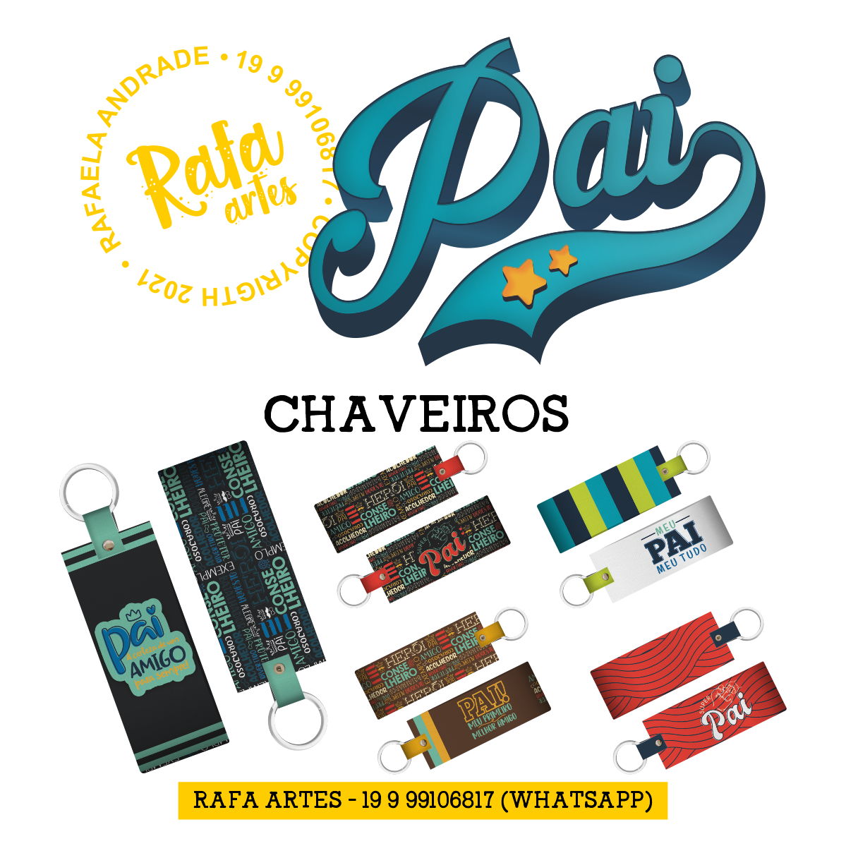 ARQUIVO-COSTURA-CRIATIVA-CHAVEIRO-DIA-DOS-PAIS Arquivo Costura Criativa Chaveiro Dia dos Pais - Imagem 1