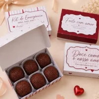Arquivo de Corte Caixa para Brigadeiro 4 Artes Namorados