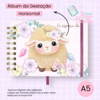 Álbum de Gestação Horizontal A5 Ovelhinha
